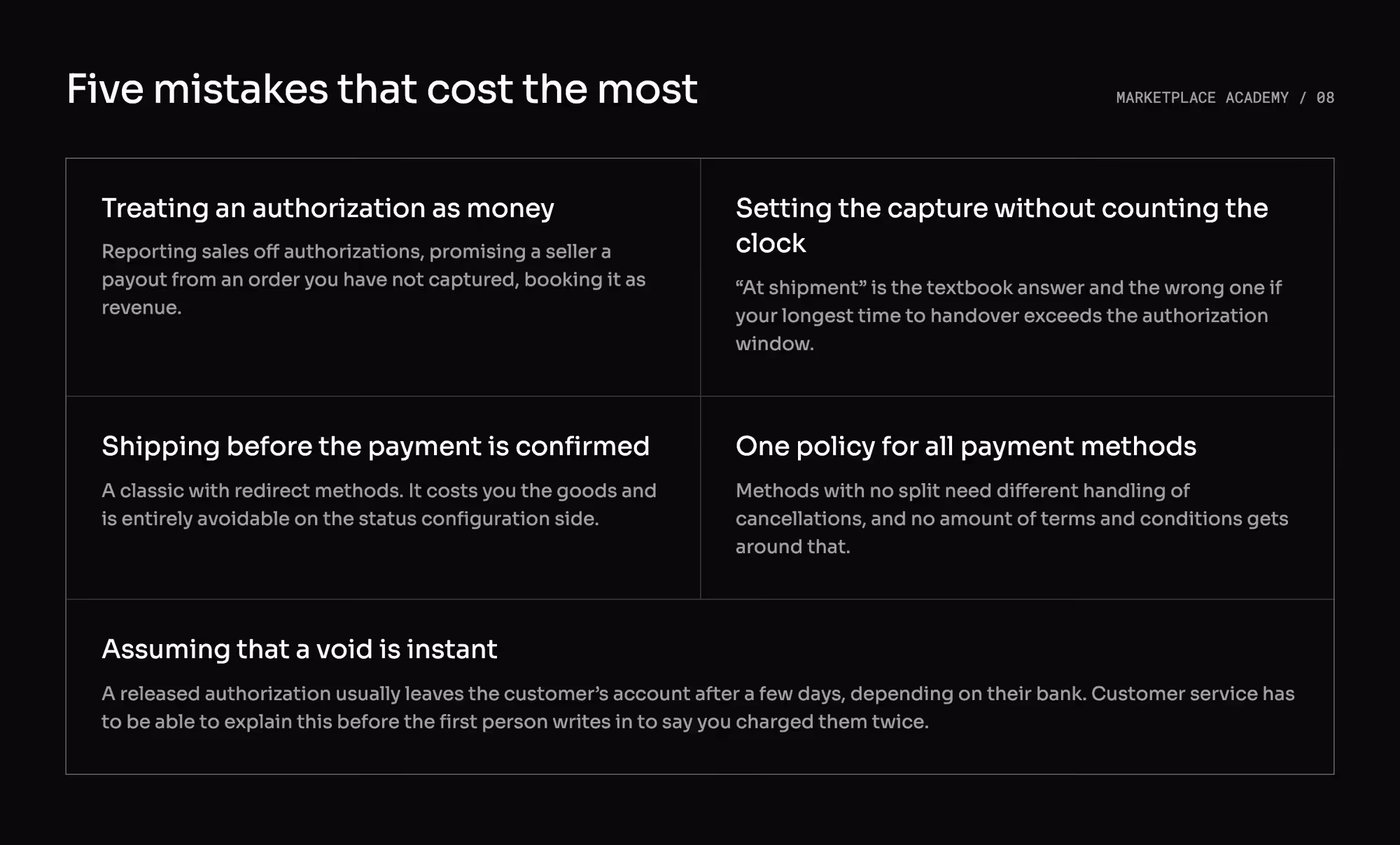 Five common mistakes marketplaces make about the moment of capture