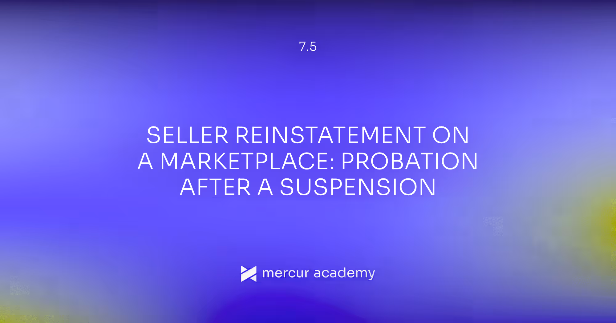 Seller Reinstatement on a Marketplace: Probation After a Suspension
