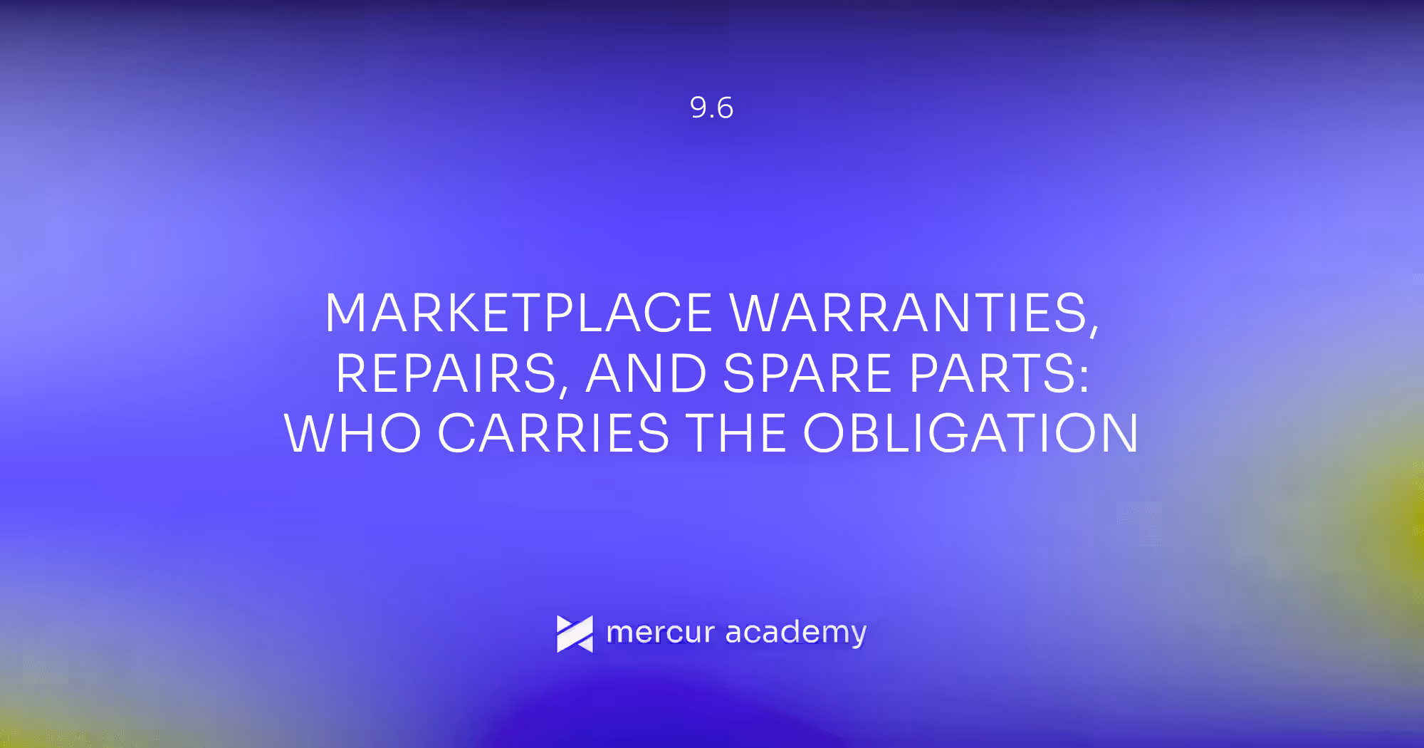 Marketplace Warranties, Repairs, and Spare Parts: Who Carries the Obligation